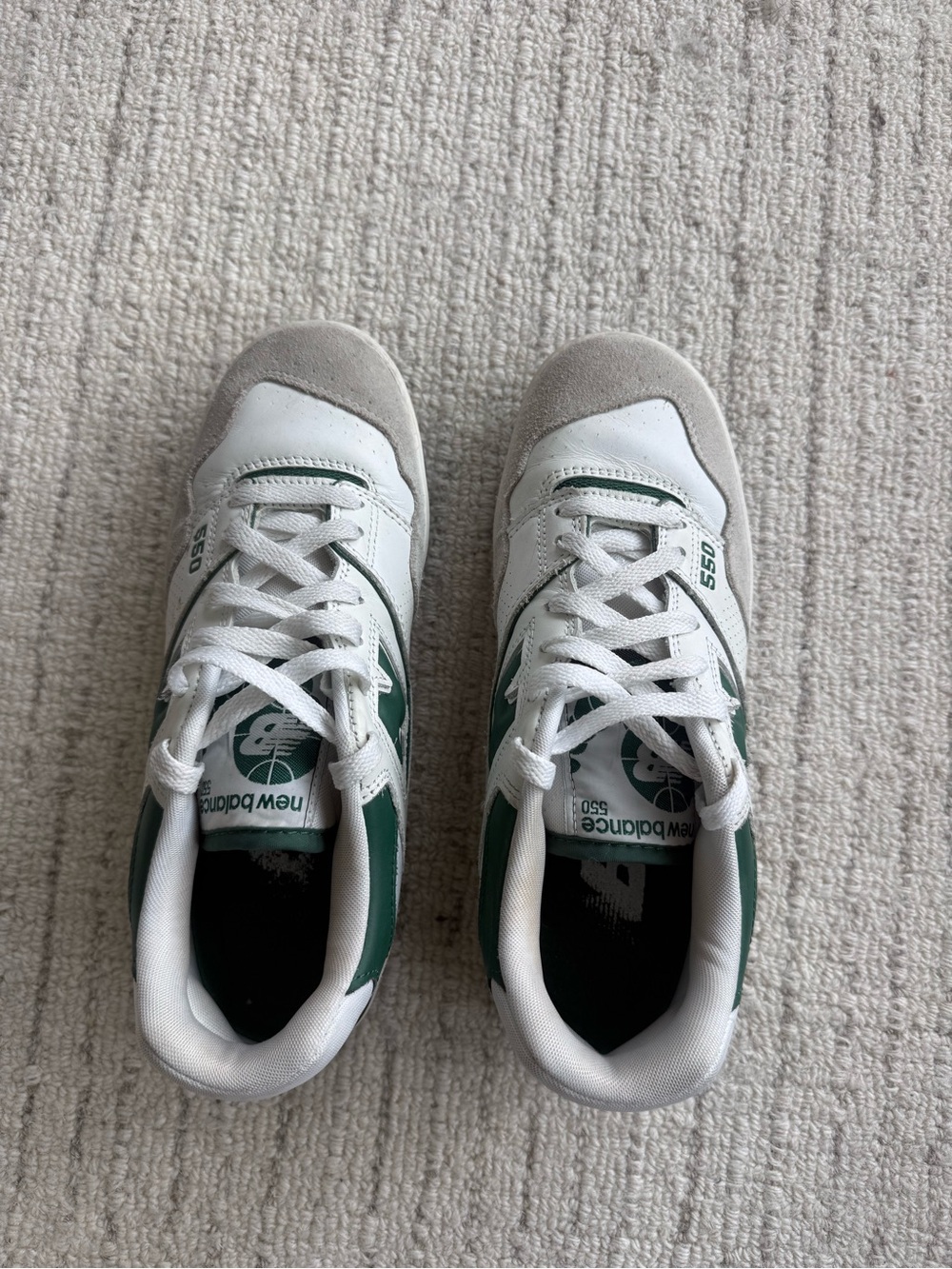 New Balance 550 White Green Sneakers